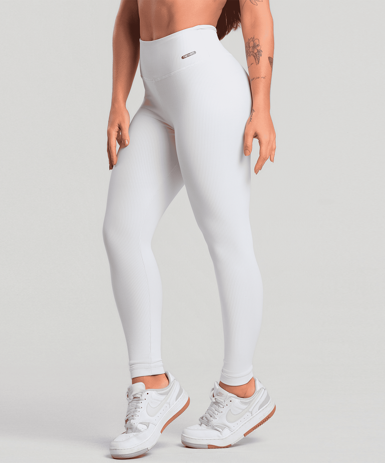 Legging Canelado Branco