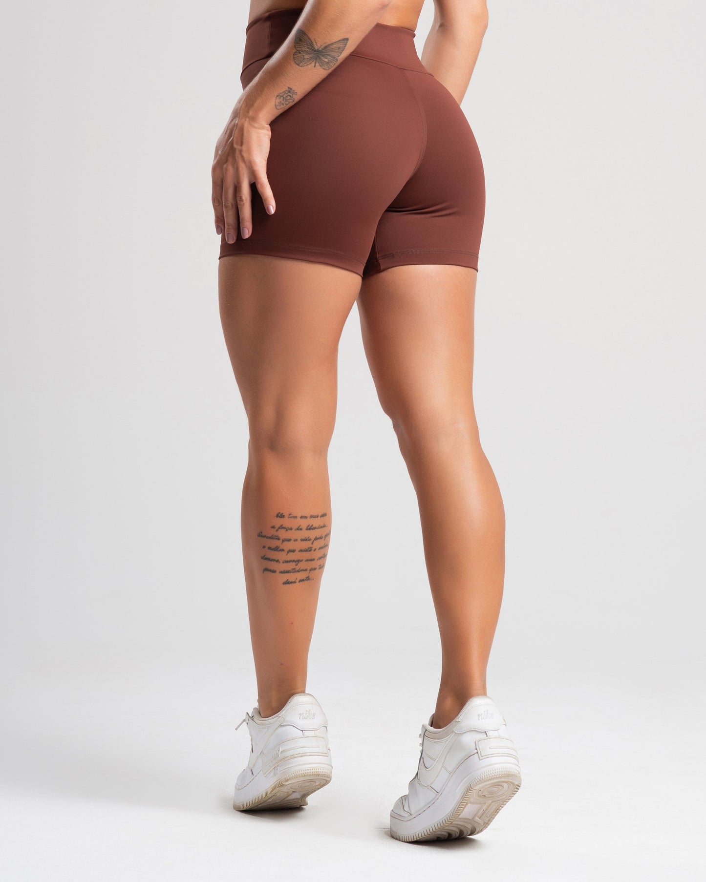 Short Tank Marrom Poliamida