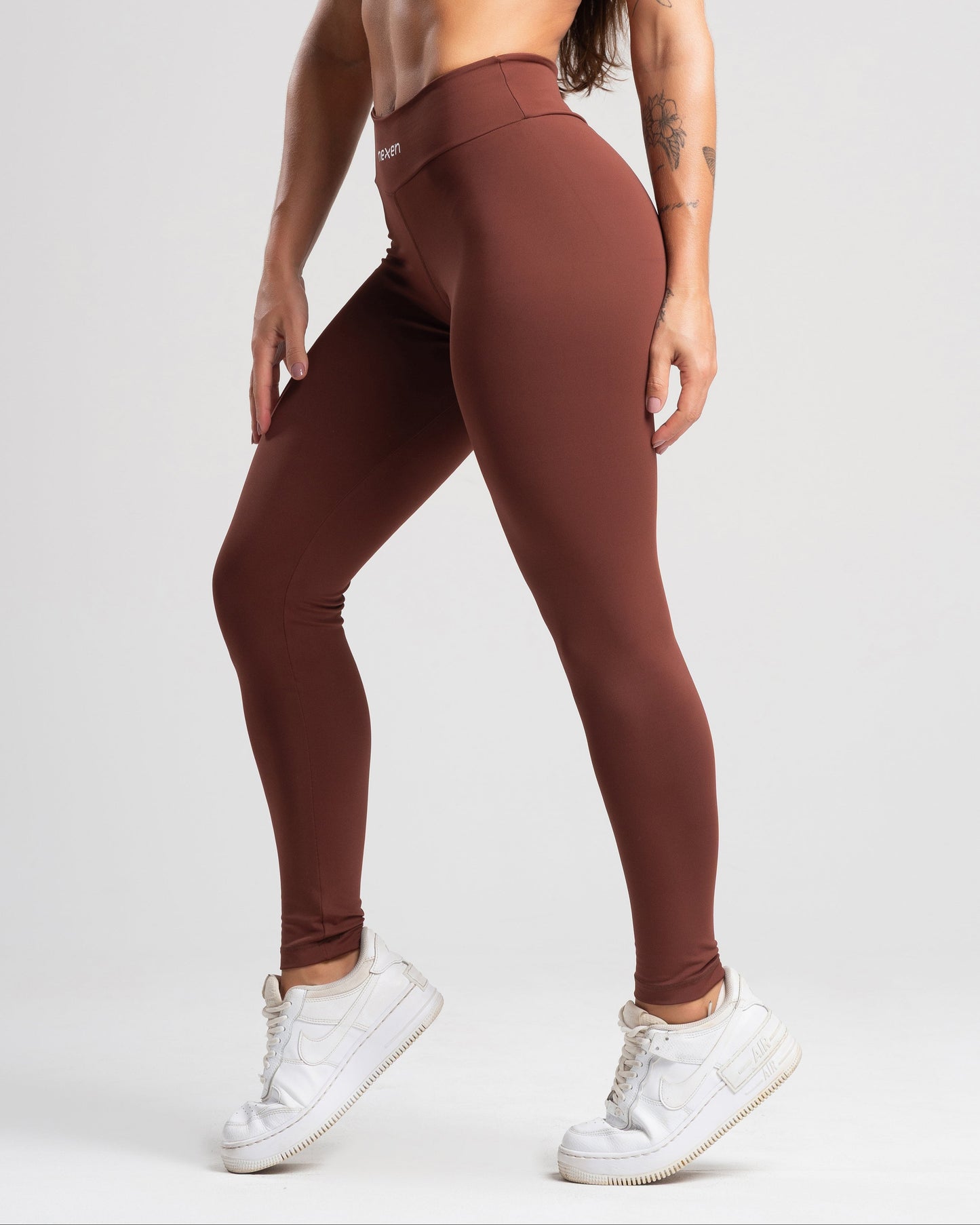Legging Tank Marrom Poliamida