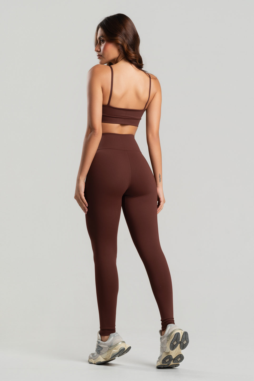 Conjunto Legging + Top Basic Marrom