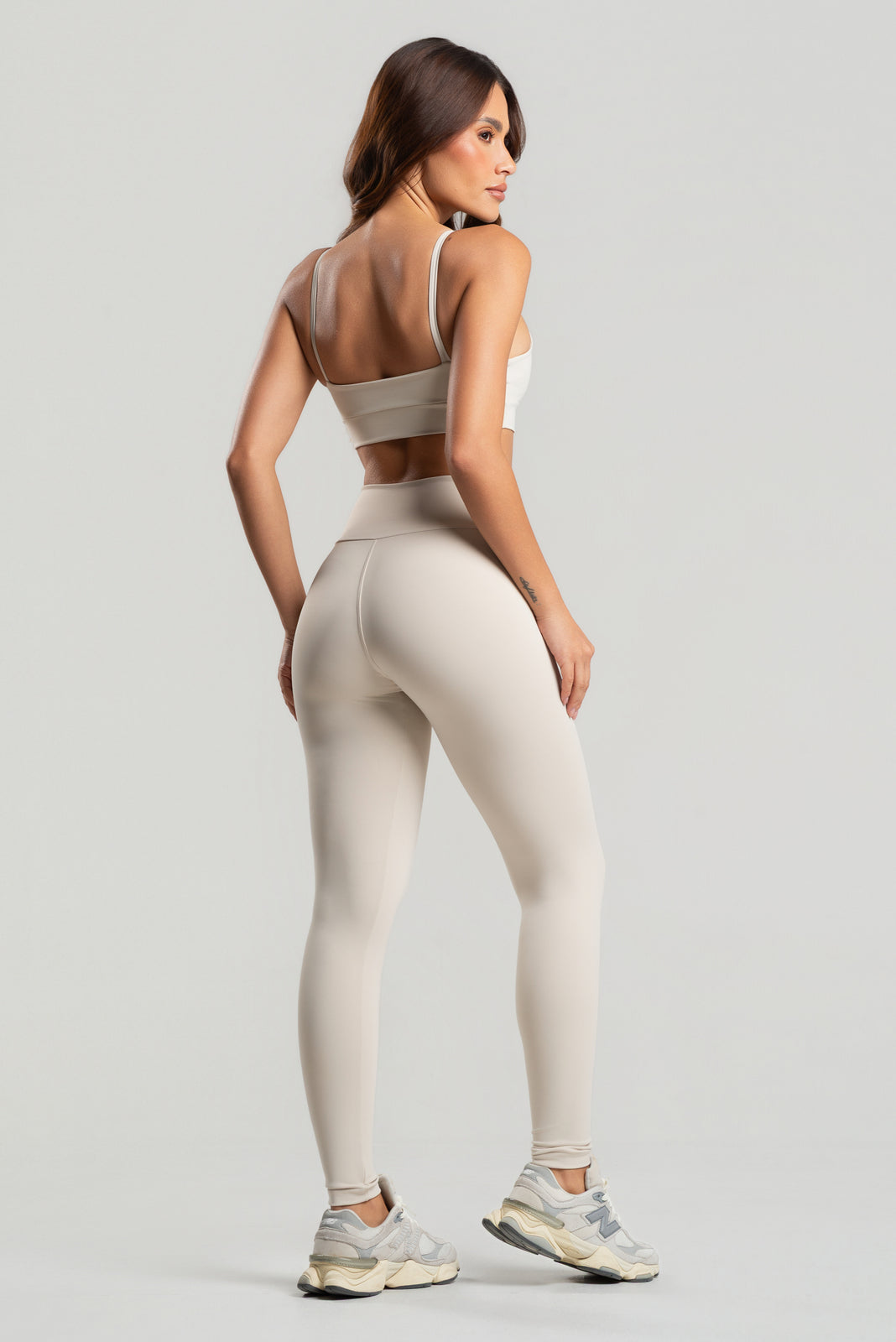 Conjunto Legging + Top Basic Off White