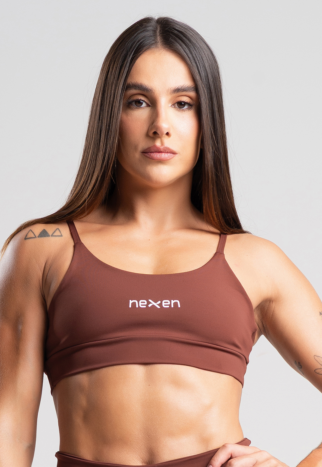 Top Tank Marrom Poliamida