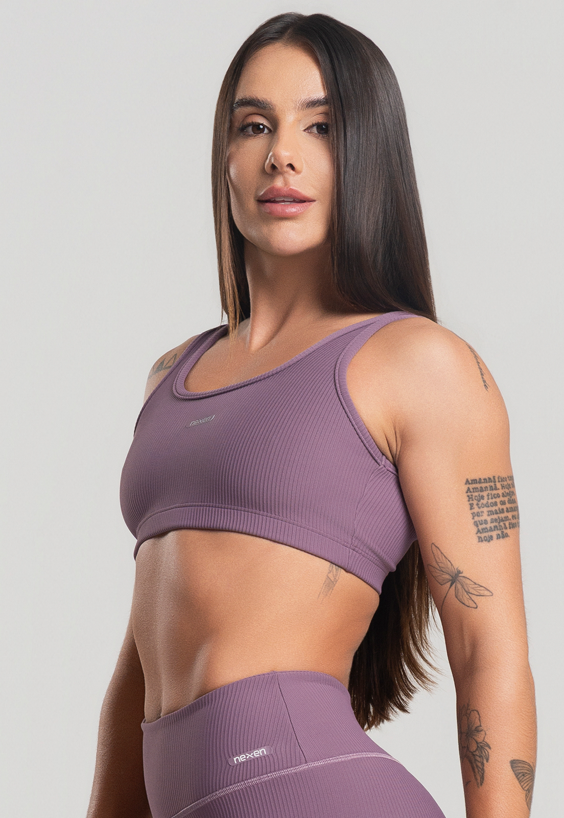 Top Alça Canelado Satin
