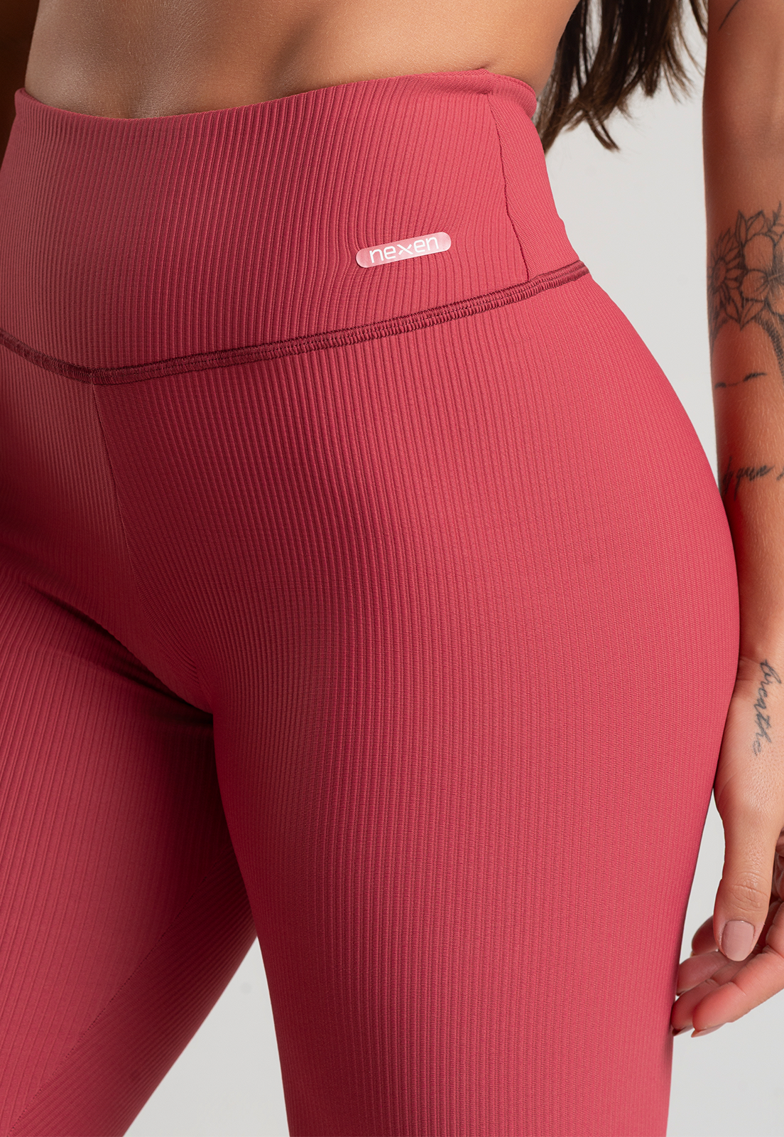 Legging Canelado Cereja