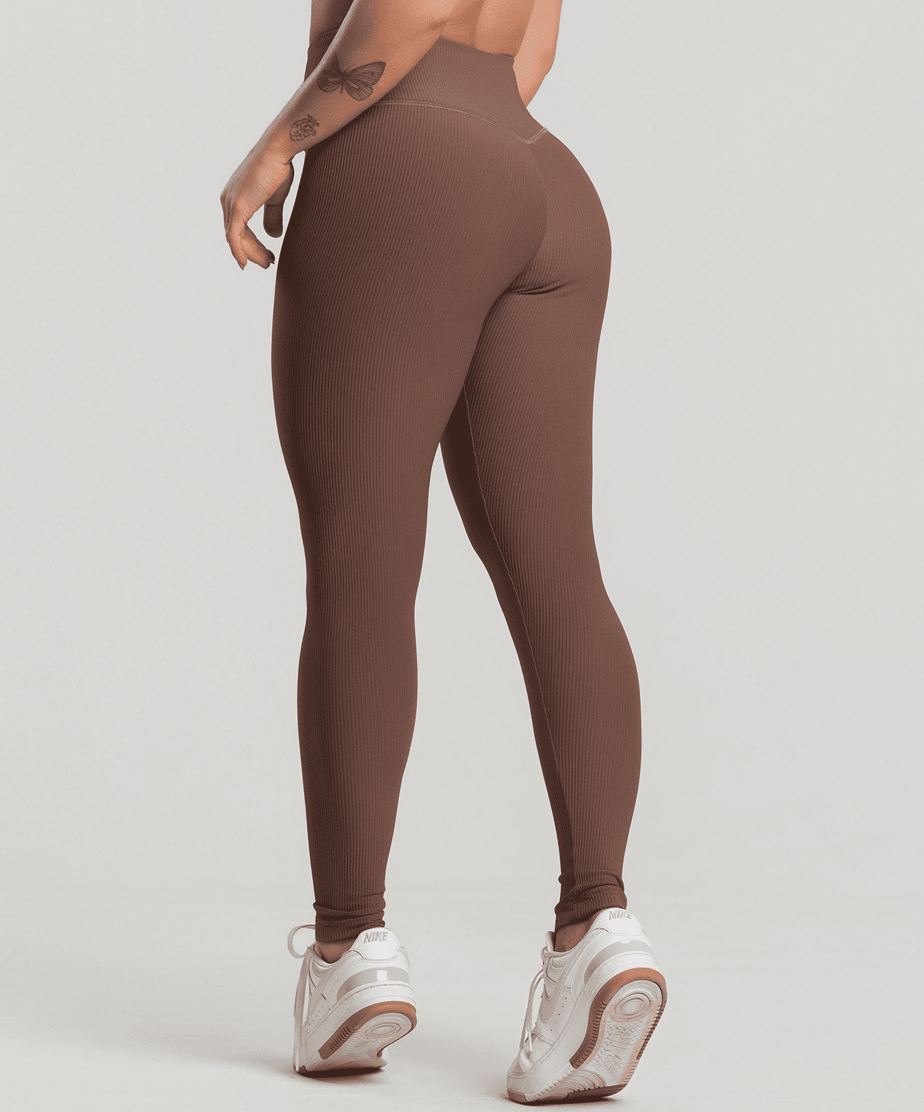 Legging Canelado Marrom