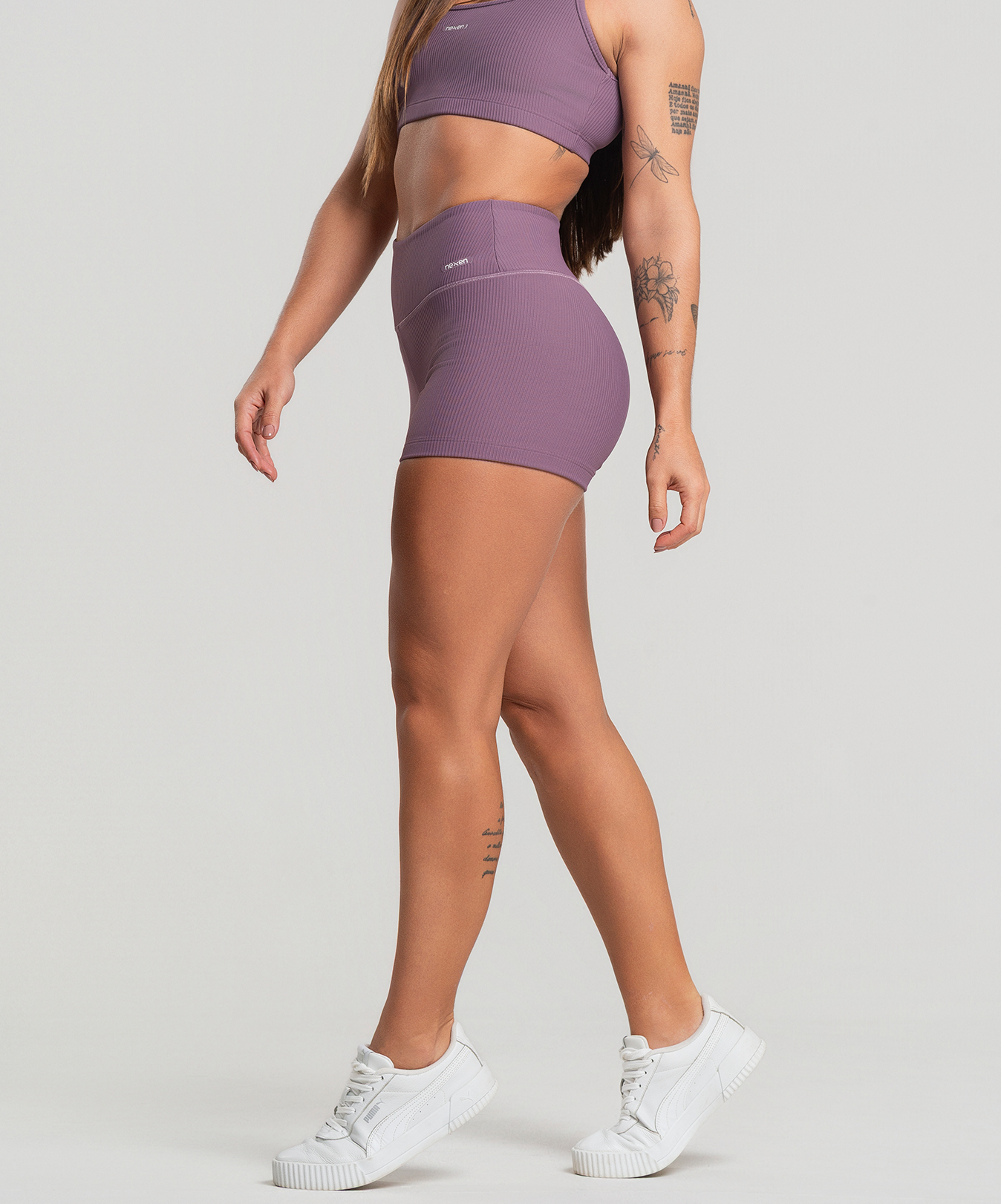 Short Canelado Satin