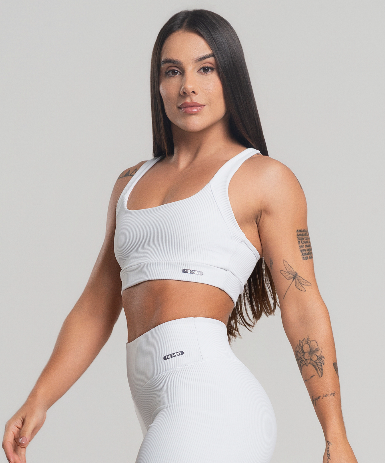 Top Cruzado Canelado Branco