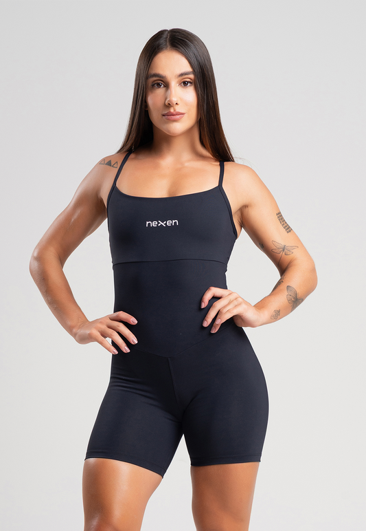 Macaquinho Tank Preto Poliamida