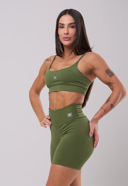 Conjunto Short + Top Basic Verde Oliva