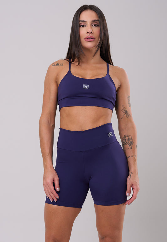 Conjunto Short + Top Basic Marinho