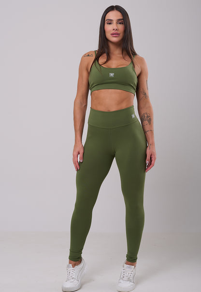 Conjunto Legging + Top Basic Verde Olivia