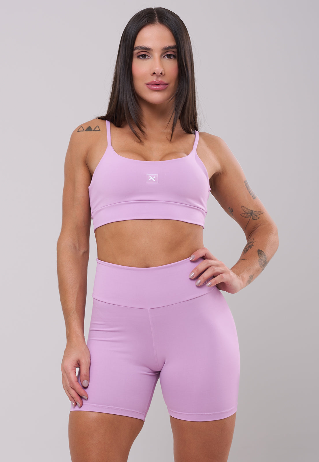 Conjunto Short + Top Basic Lavanda