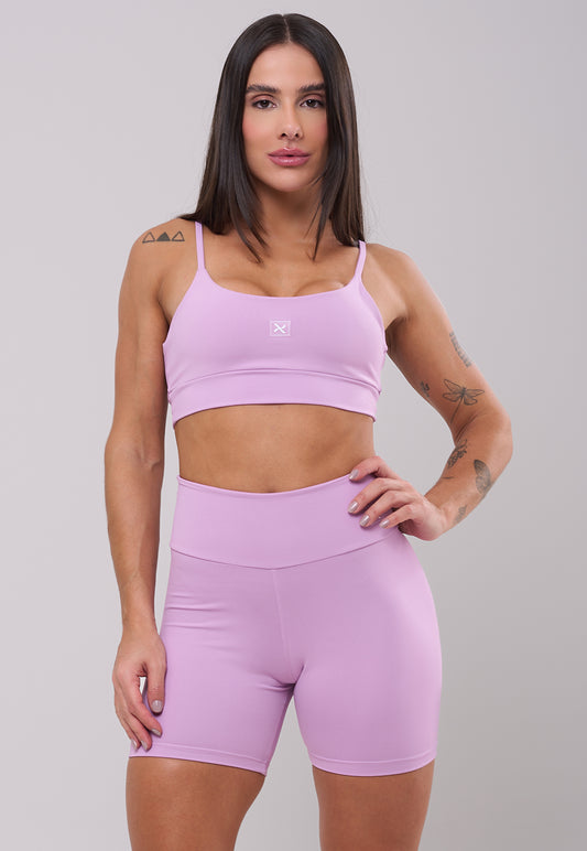 Conjunto Short + Top Basic Lavanda