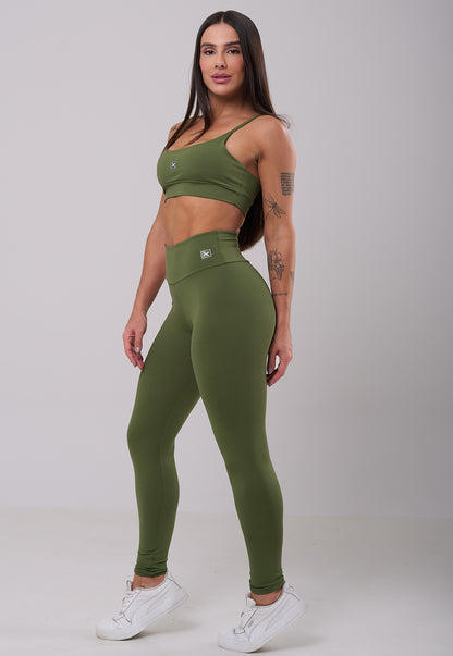 Conjunto Legging + Top Basic Verde Olivia