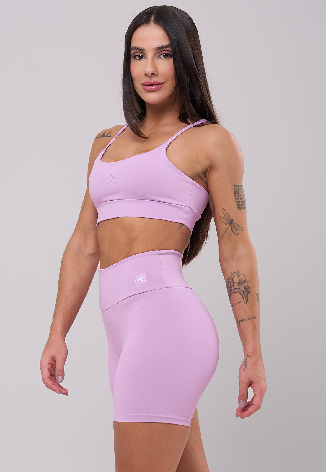 Conjunto Short + Top Basic Lavanda