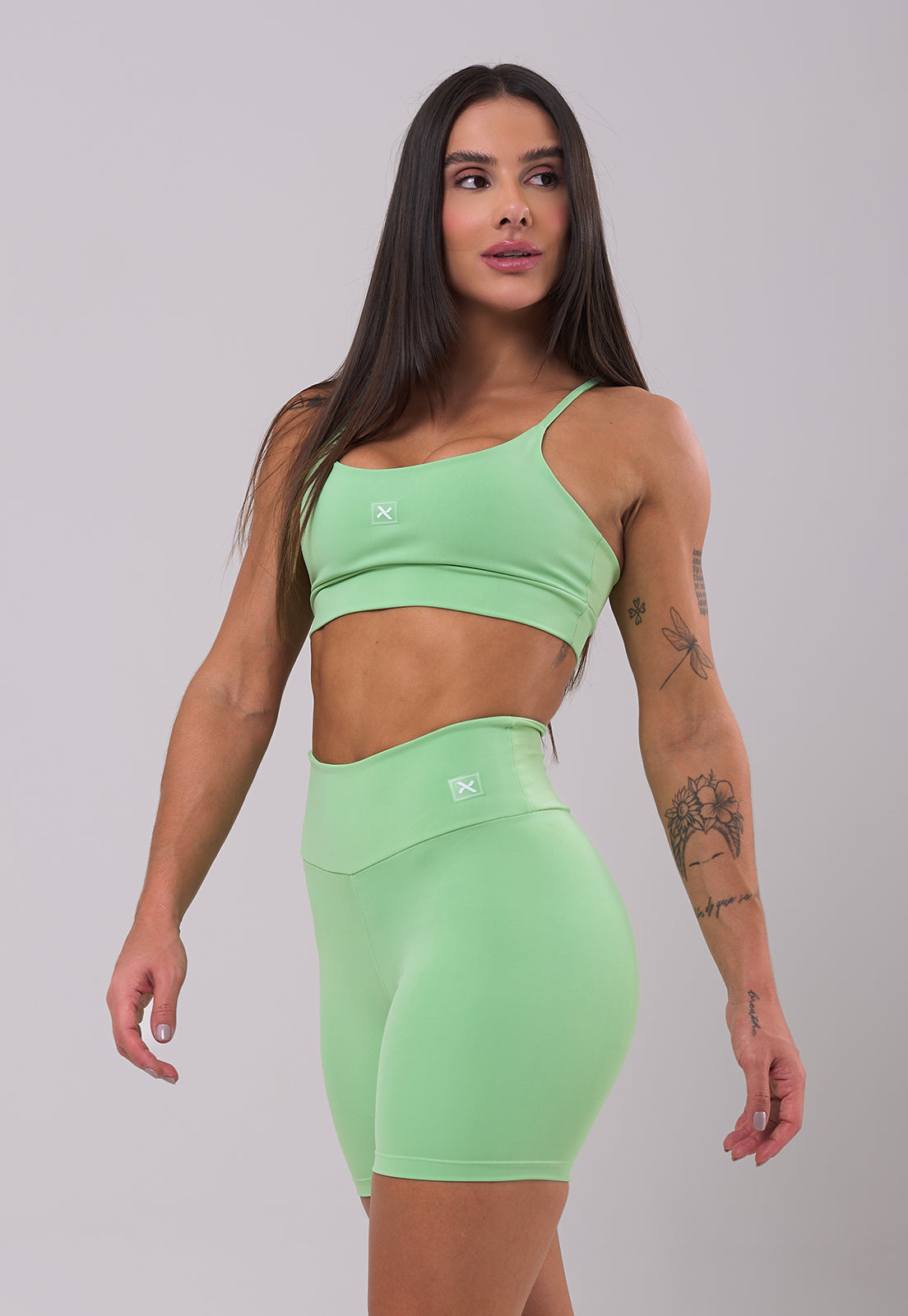 Conjunto Short + Top Basic Verde Menta