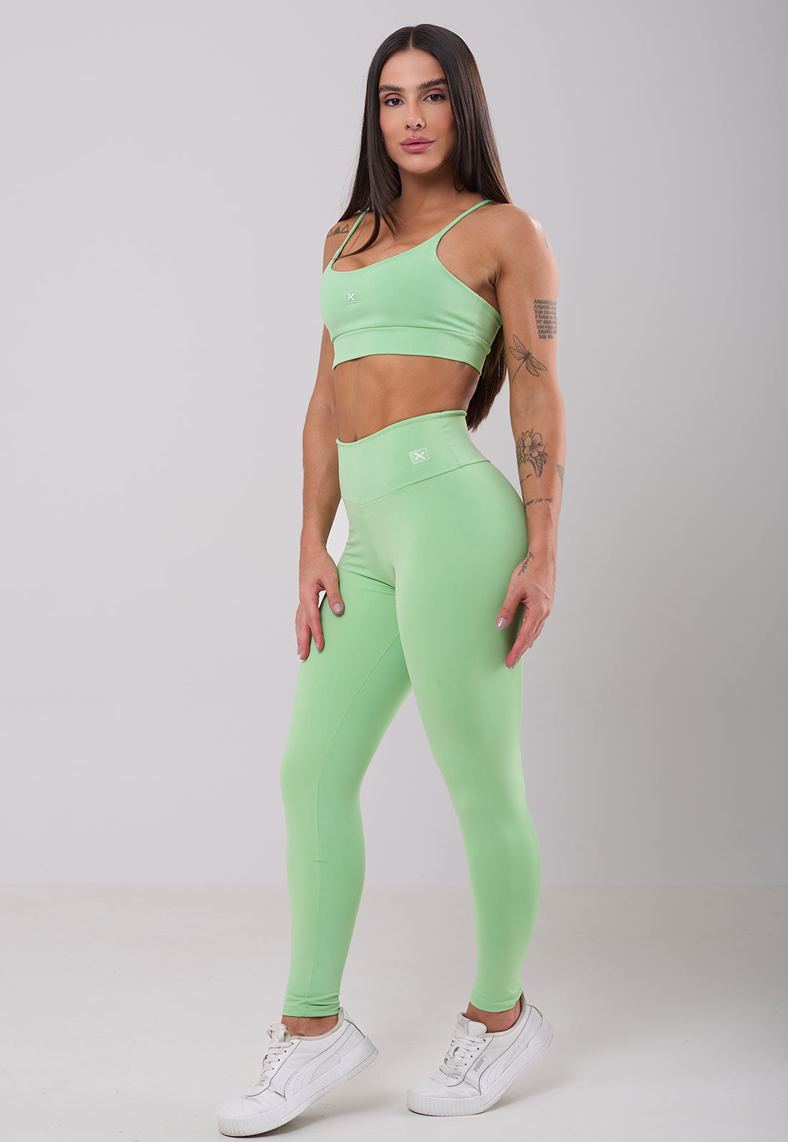Conjunto Legging + Top Basic Verde Menta