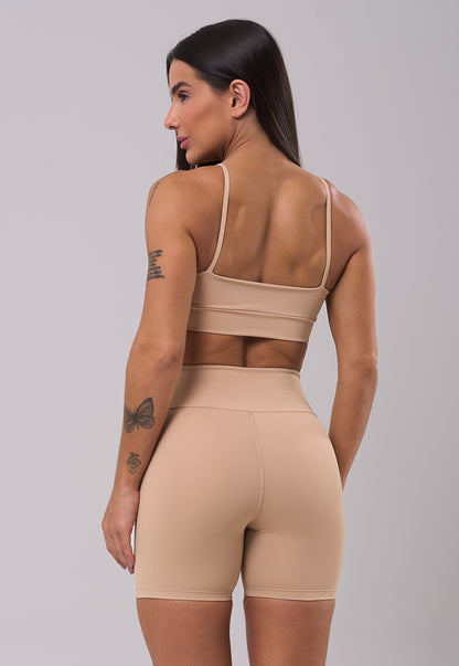 Conjunto Short + Top Basic Nude