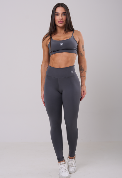 Conjunto Legging + Top Basic Grafite