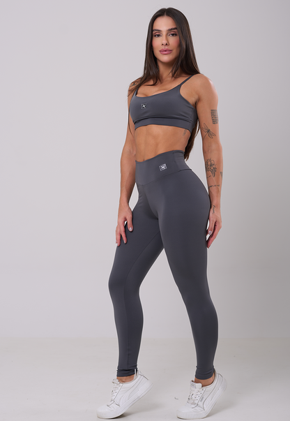 Conjunto Legging + Top Basic Grafite