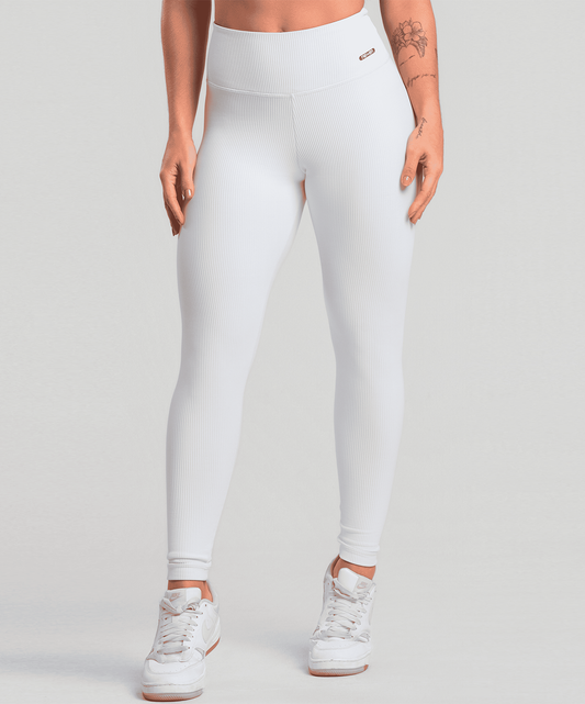 Legging Canelado Branco