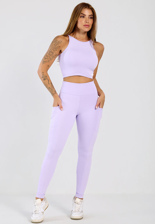 Conjunto Top e Legging Íris Lilas