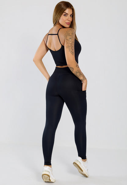 Conjunto Top e Legging Íris Preto