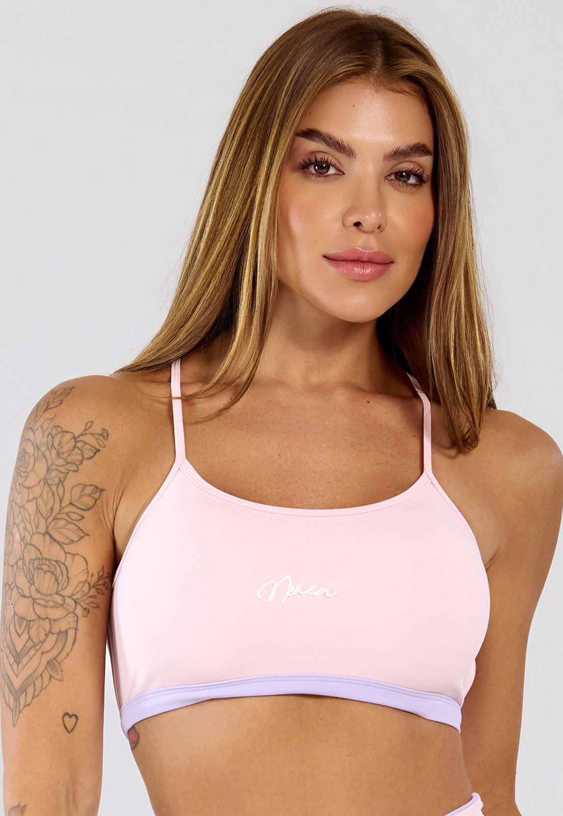 Conjunto Legging e Top Lótus Rosa e Lilás