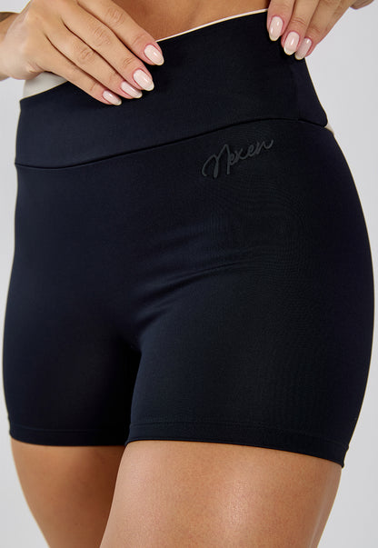 Short Lótus Preto e Nude