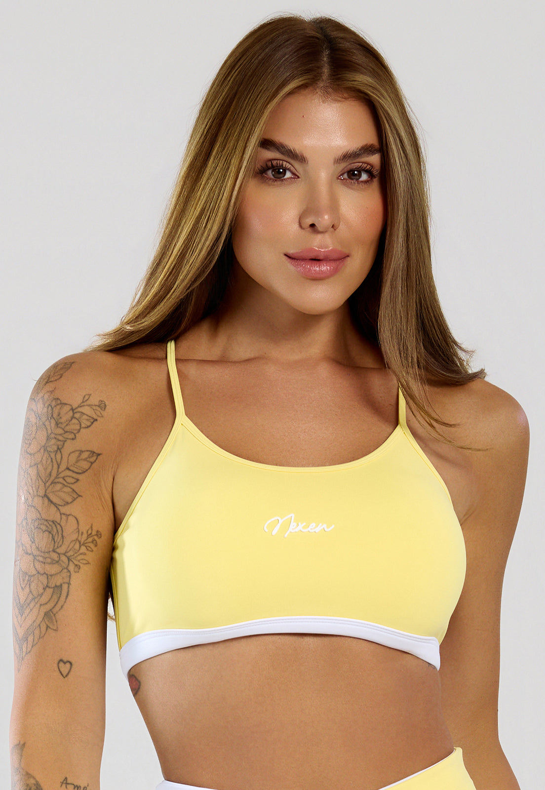 Conjunto Short e Top Lótus Amarelo Manteiga