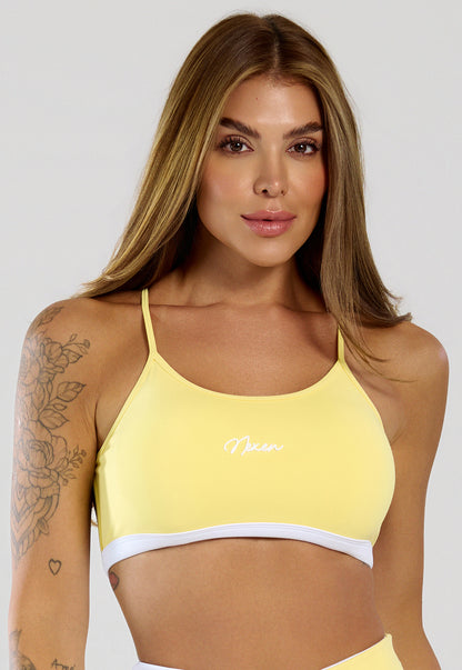 Conjunto Short e Top Lótus Amarelo Manteiga
