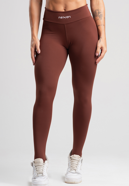 Legging Tank Marrom Poliamida