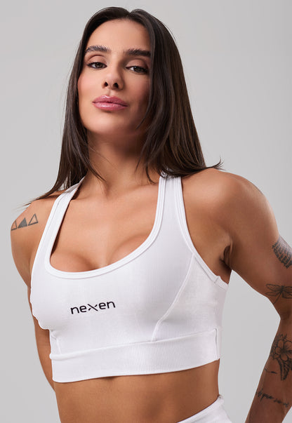 Top Glow Pocket Branco Poliamida