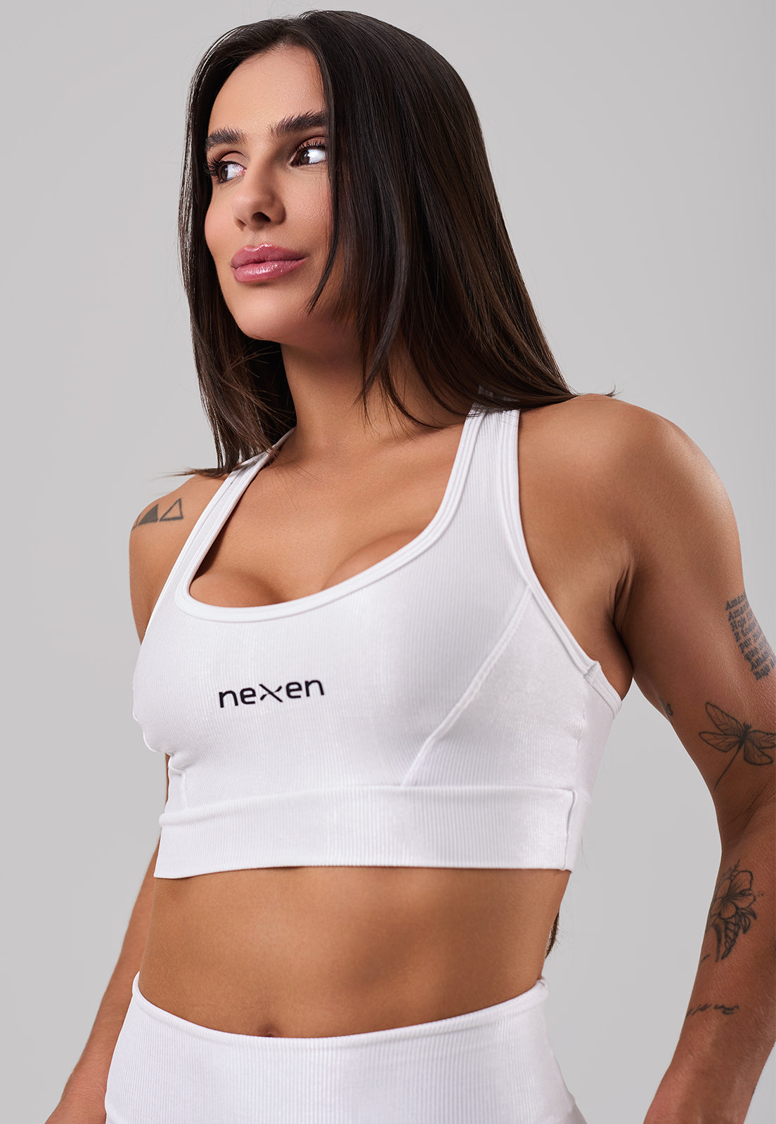 Top Glow Pocket Branco Poliamida