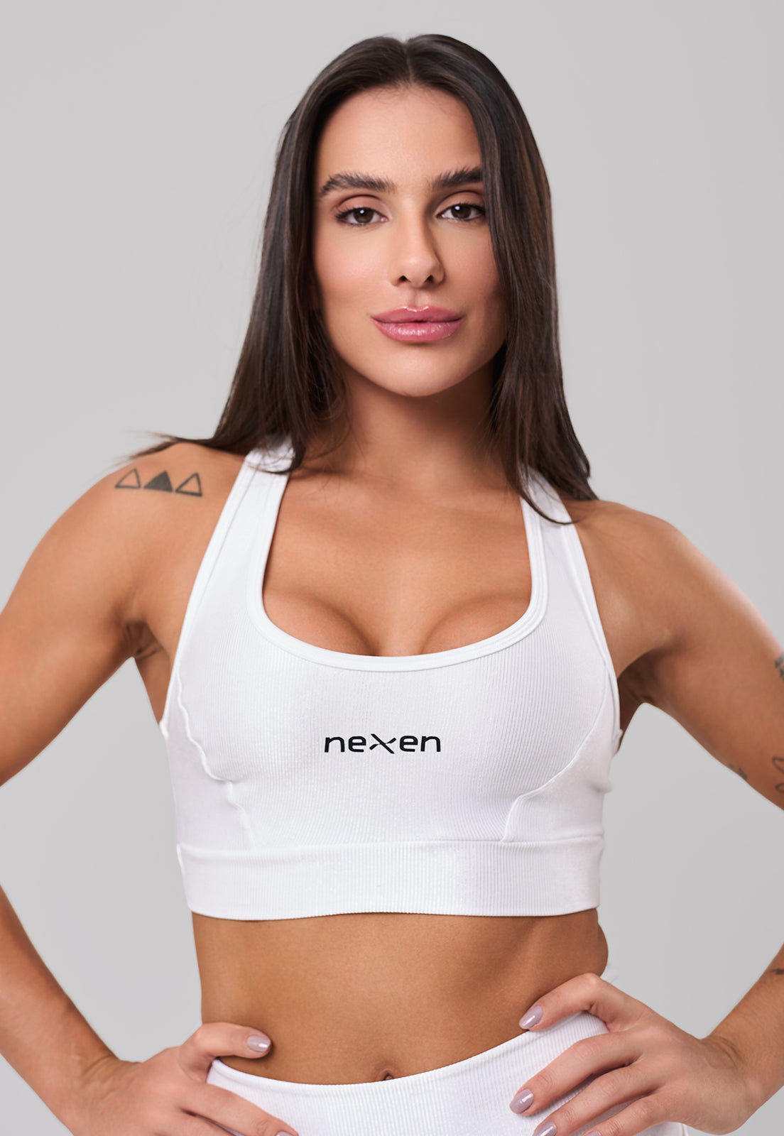 Top Glow Pocket Branco Poliamida