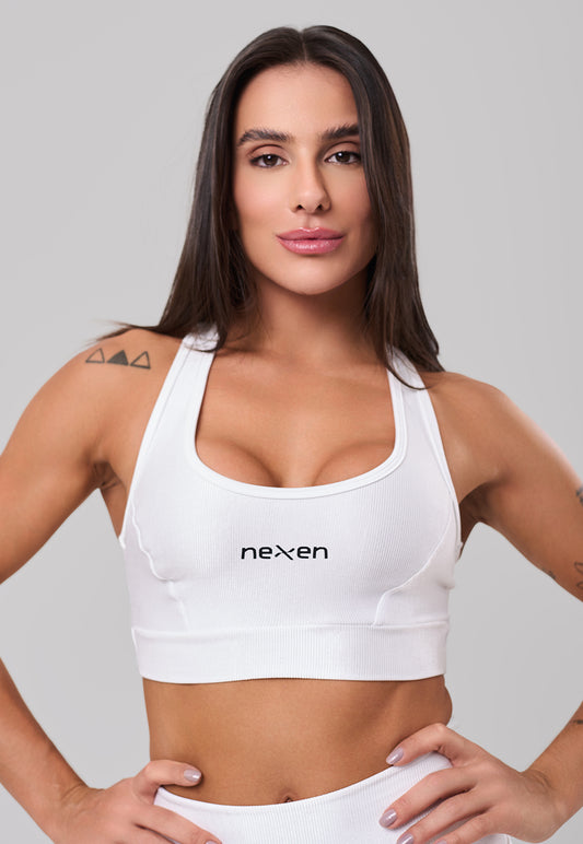 Top Glow Pocket Branco Poliamida