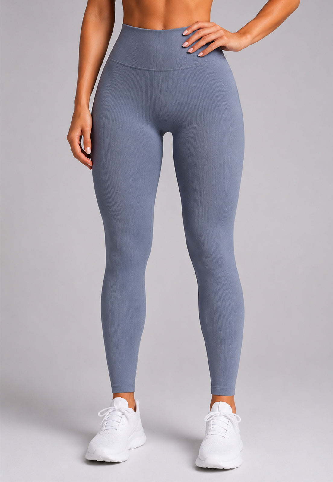 Legging Canelado Cinza Azulado – Nexen