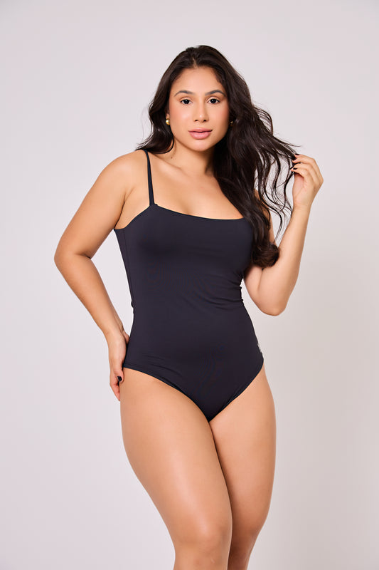 Body Collant Poliamida Preto