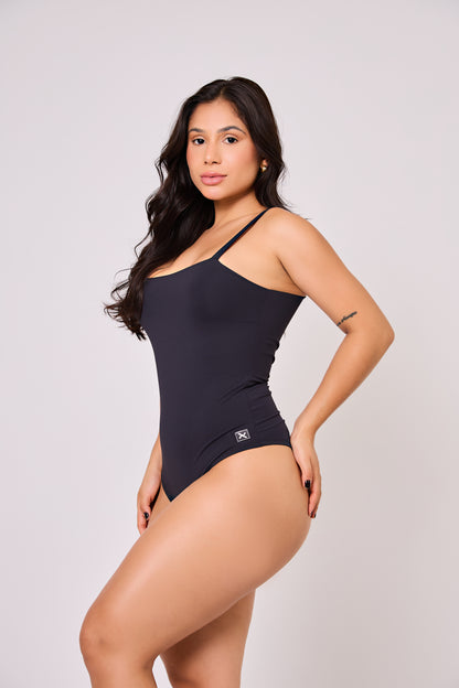 Body Collant Poliamida Preto