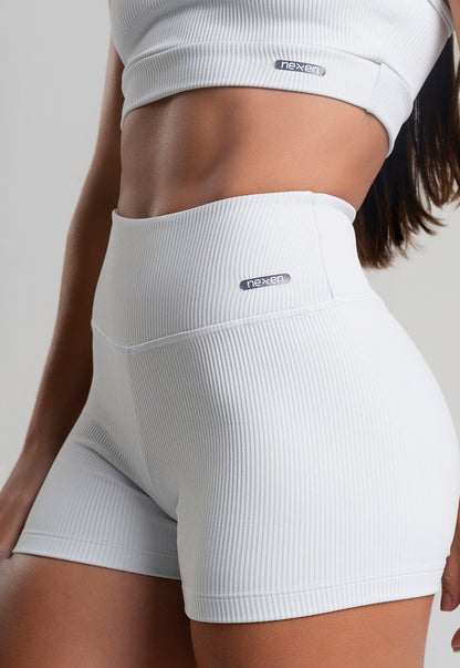 Conjunto Short + Top Canelado Branco