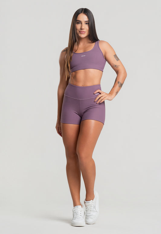 Conjunto Short + Top Canelado Satin