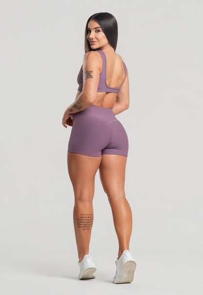 Conjunto Short + Top Canelado Satin