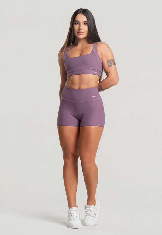 Conjunto Short + Top Canelado Satin