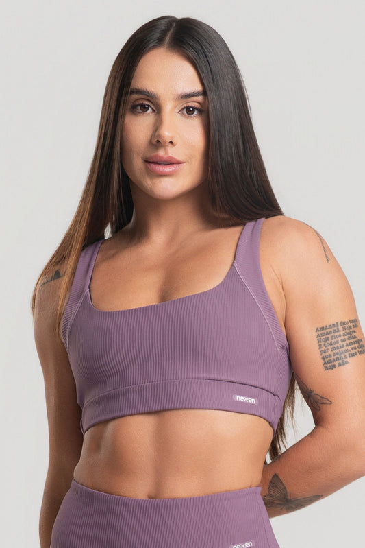 Top Cruzado Canelado Satin