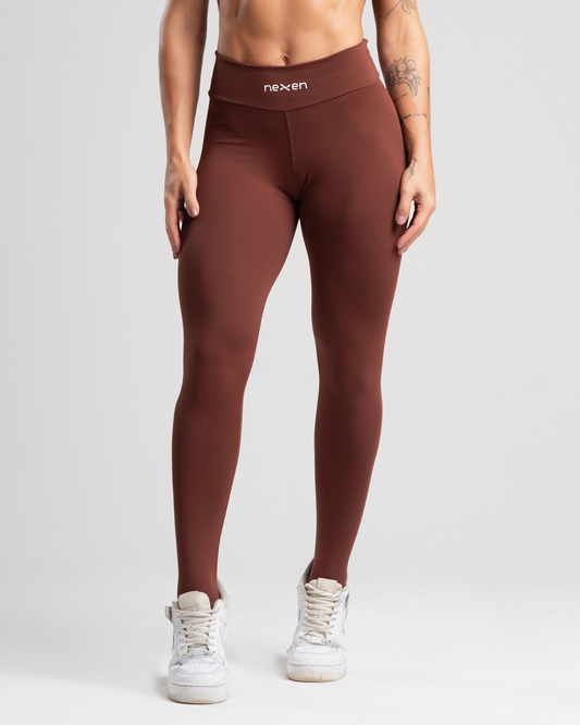 Legging Tank Marrom Poliamida