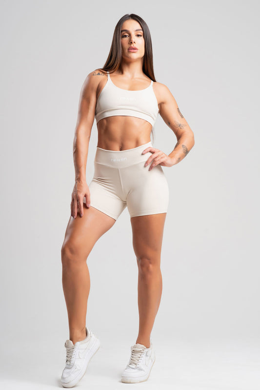 Conjunto Tank Areia Poliamida Short+Top