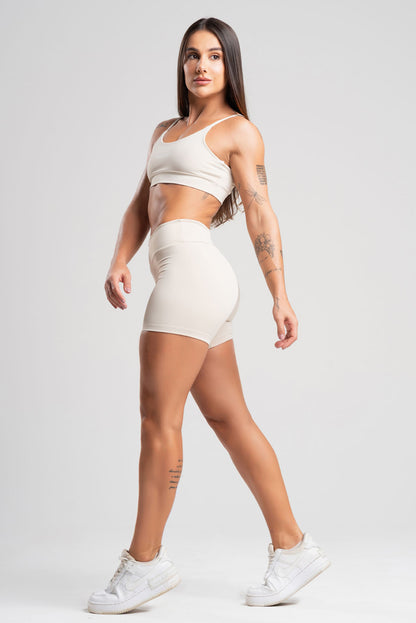 Conjunto Tank Areia Poliamida Short+Top