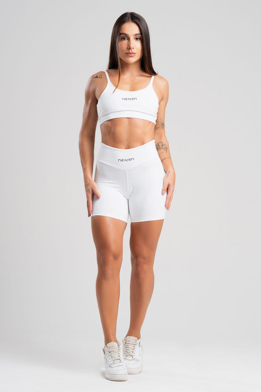 Conjunto Tank Branco Poliamida Short+Top