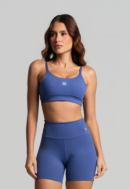 Conjunto Short + Top Basic Blueberry