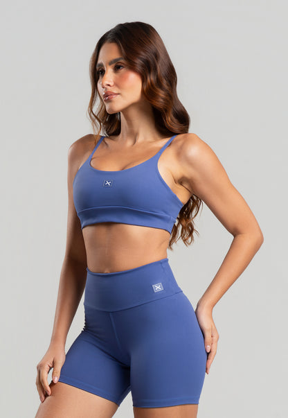 Conjunto Short + Top Basic Blueberry